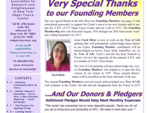 Jan-Mar 2018 Open Door Newsletter: A New/Ancient Medicine, A Life in La Resistance, Labyrinths in NYC, Remembering Two A.R.E. “Greats,” Special Thanks & More!