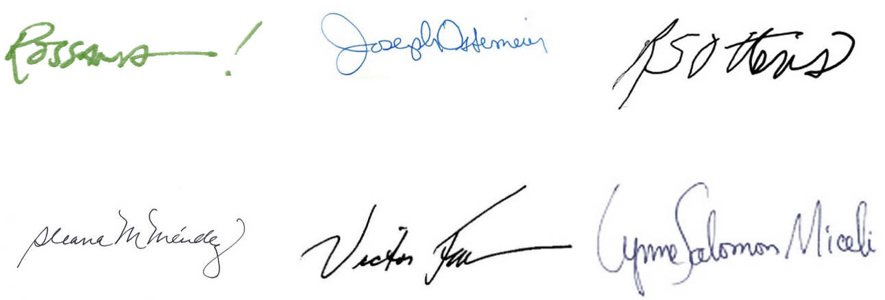 ARENY board signatures